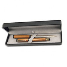 Black Leatherette Pen and Letter Opener Box